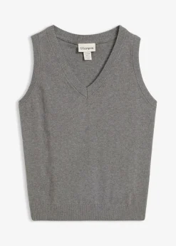 Jersey sin mangas de algodón orgánico puro