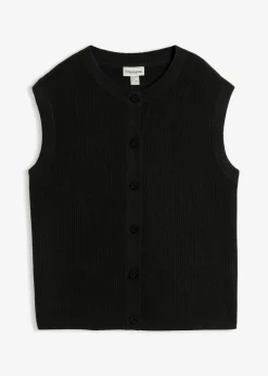 Jersey sin mangas de punto grueso