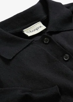 Jersey tipo polo con seda