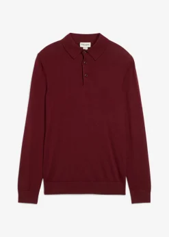 Jersey tipo polo de punto fino con lana merina de calidad con corte ajustado