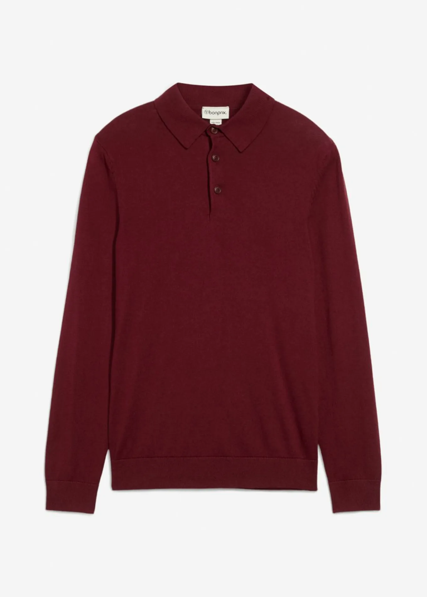 Jersey tipo polo de punto fino con lana merina de calidad con corte ajustado
