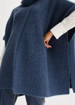 Jersey tipo poncho con mezcla de lana