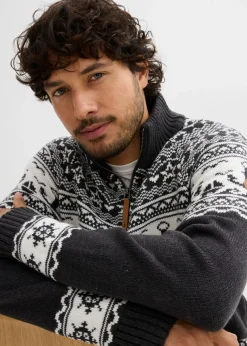 Jersey troyer con patrón nórdico