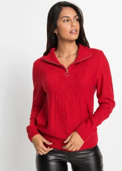 Jersey troyer con patrón trenzado