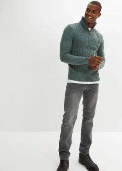 Jersey troyer de punto grueso y patrón trenzado