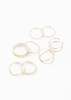 Juego de anillos (8 unidades) en diversos diseños