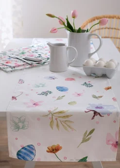 Juego de manteles con estampado de flores (4 unidades)