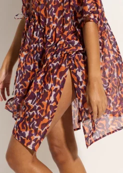 Kimono de playa con detalle de cordón