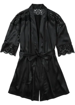 Kimono de satén con efecto brillante