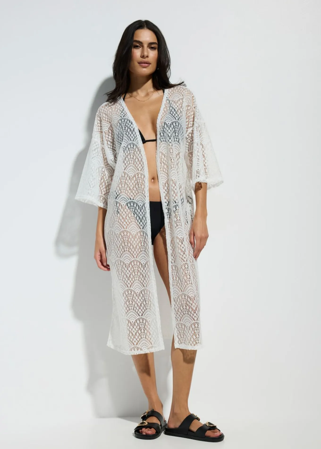 Kimono transparente para playa