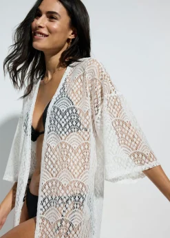 Kimono transparente para playa