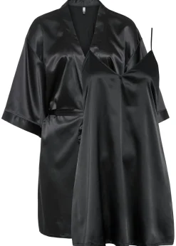 Kimono y negligé (juego de bata de 2 piezas)