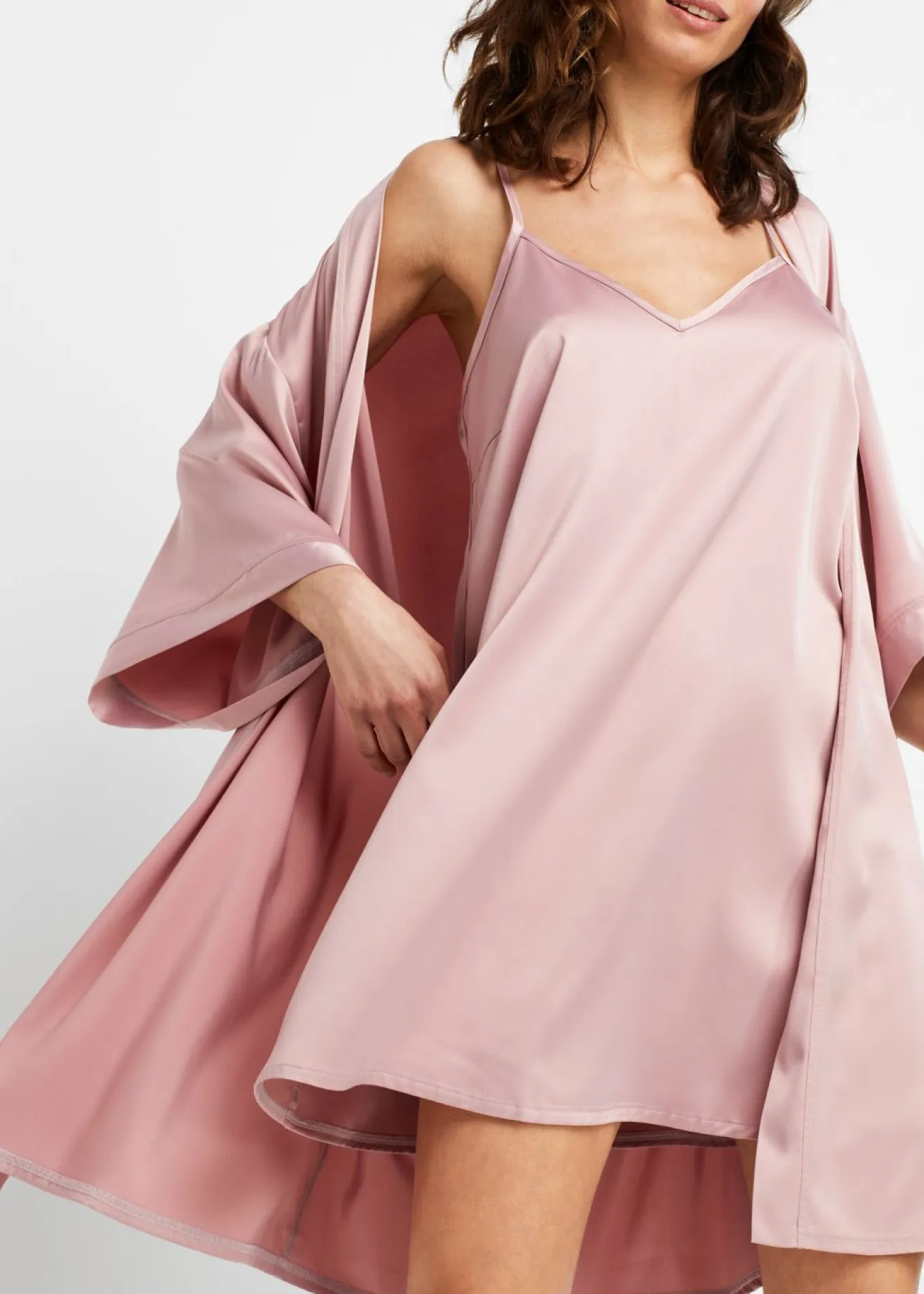 Kimono y negligé (juego de bata de 2 piezas)
