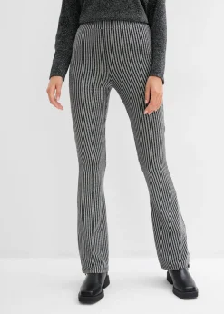 Leggings acampanados con hilo brillante
