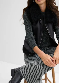 Leggings acampanados con hilo brillante