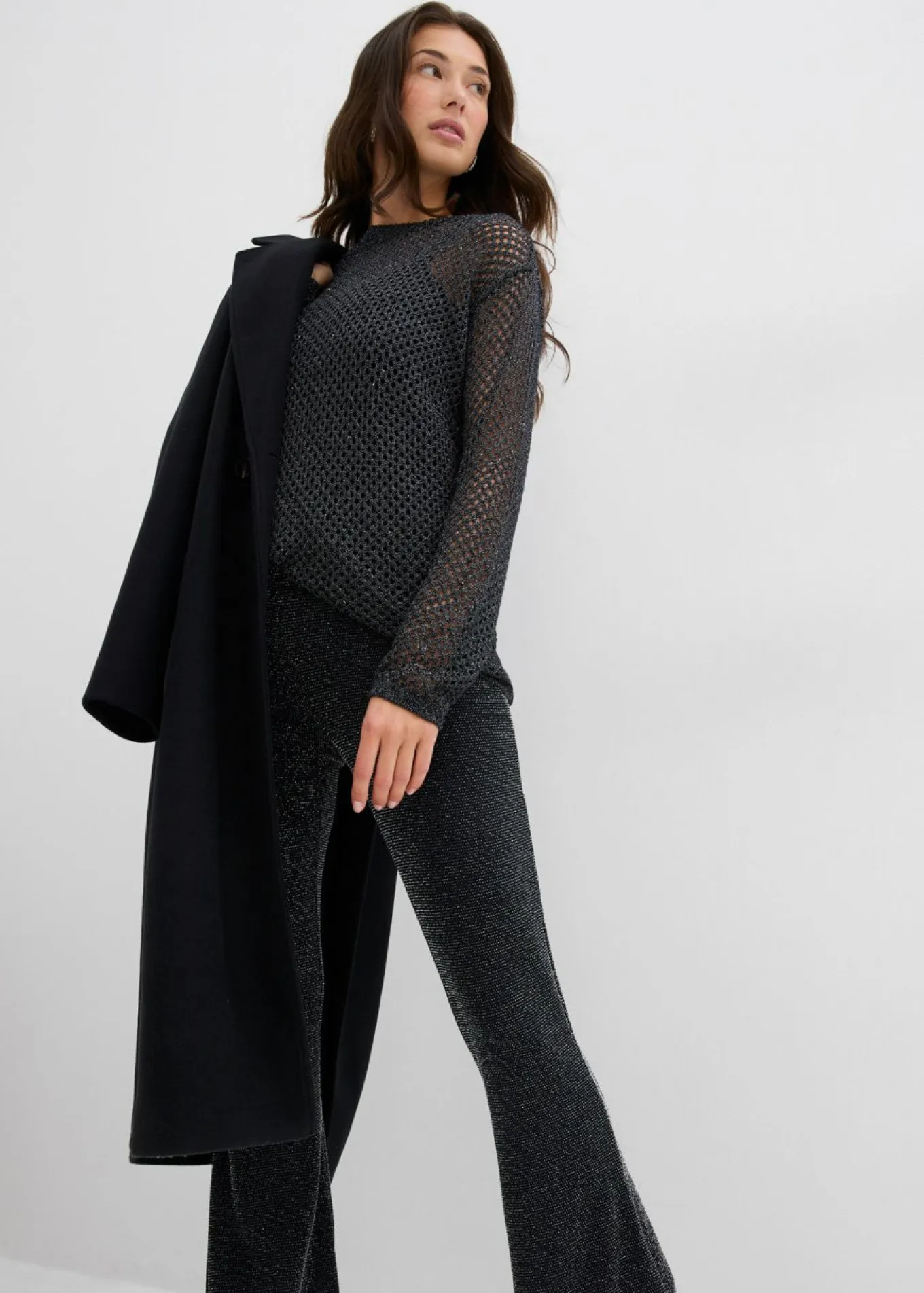 Leggings acampanados con purpurina