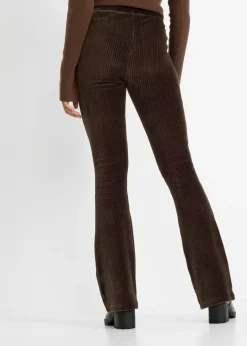 Leggings acampanados con aspecto de pana
