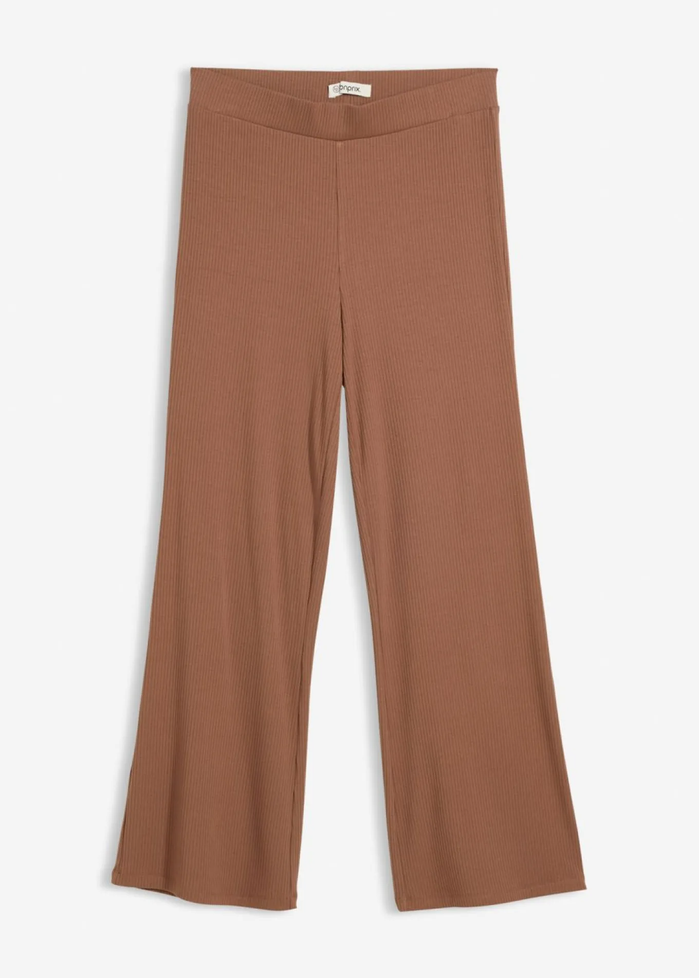 Leggings acortados de canalé de mezcla de viscosa