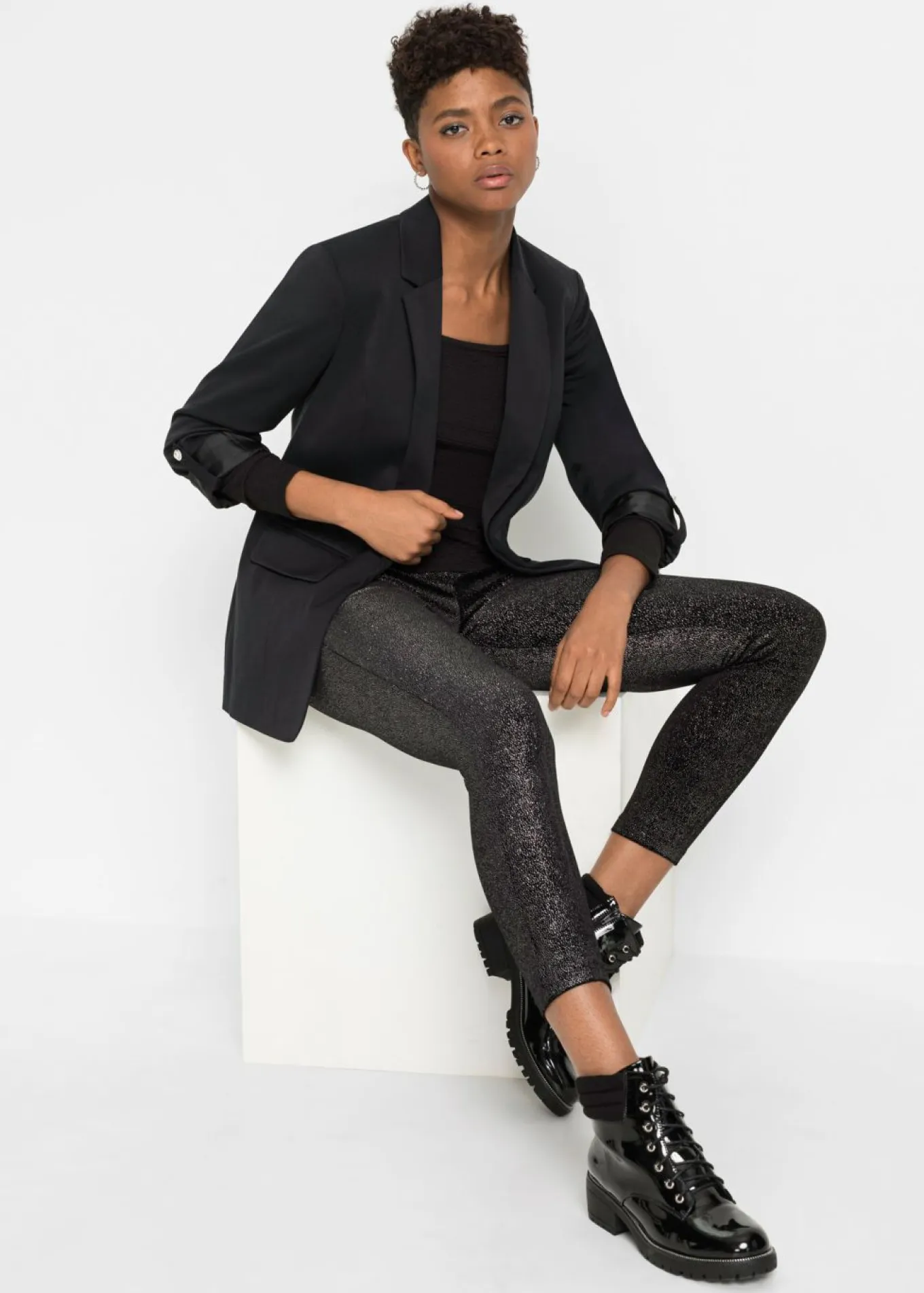 Leggings brillantes de terciopelo