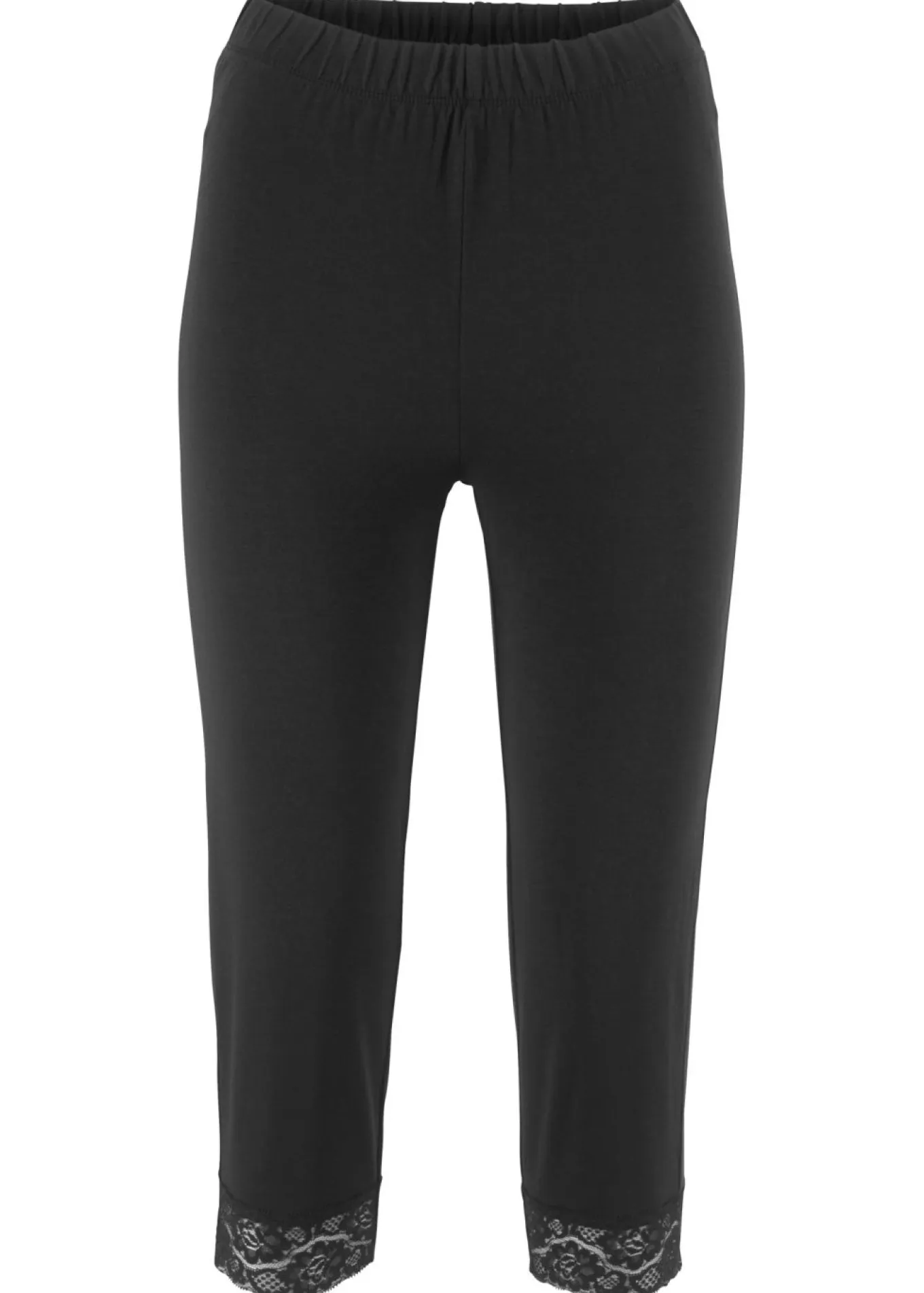 Leggings capri con detalles de encaje