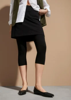 Leggings capri con falda