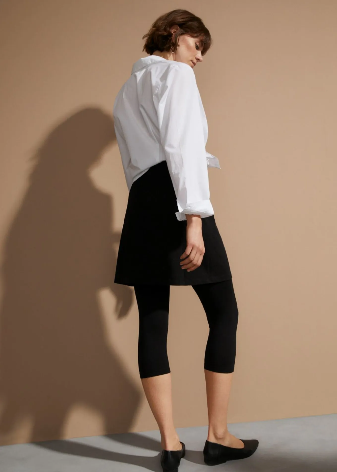 Leggings capri con falda