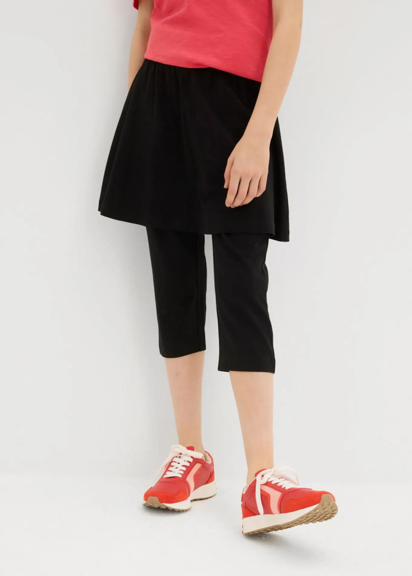 Leggings capri con falda integrada