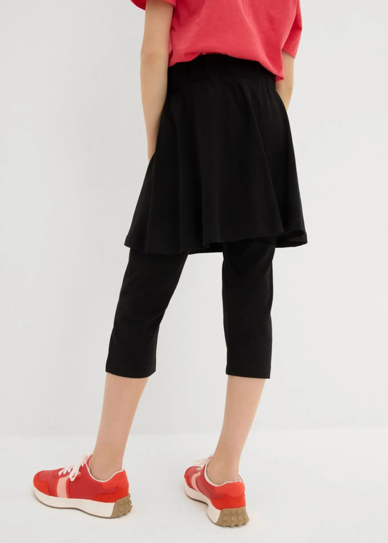Leggings capri con falda integrada