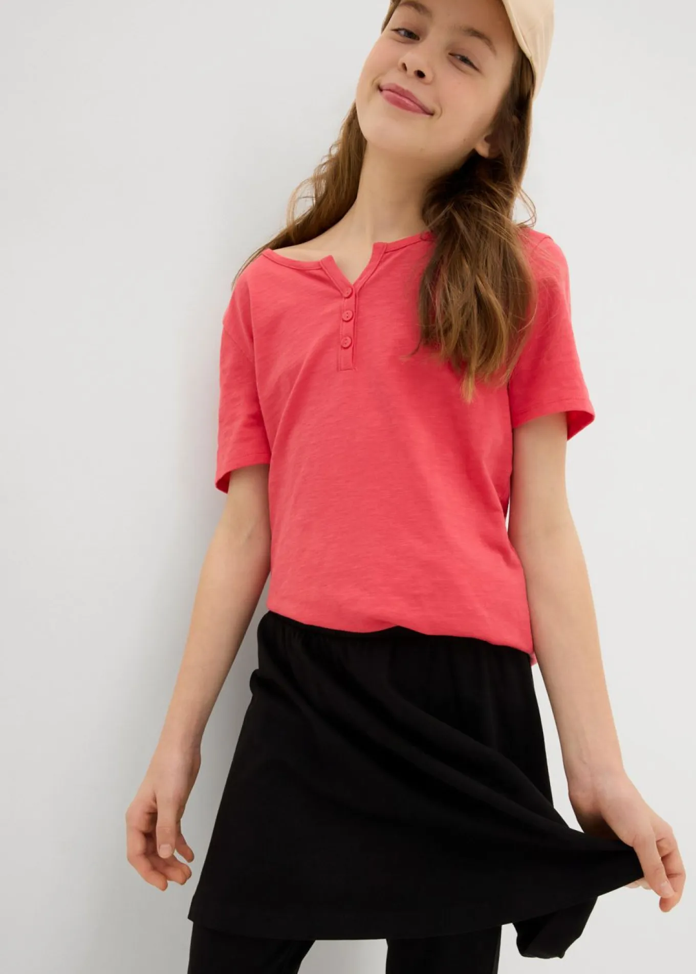 Leggings capri con falda integrada