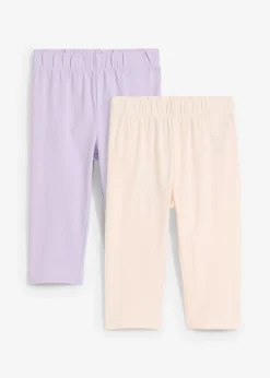 Leggings capri de mezcla de algodón orgánico elástico (2 unidades)