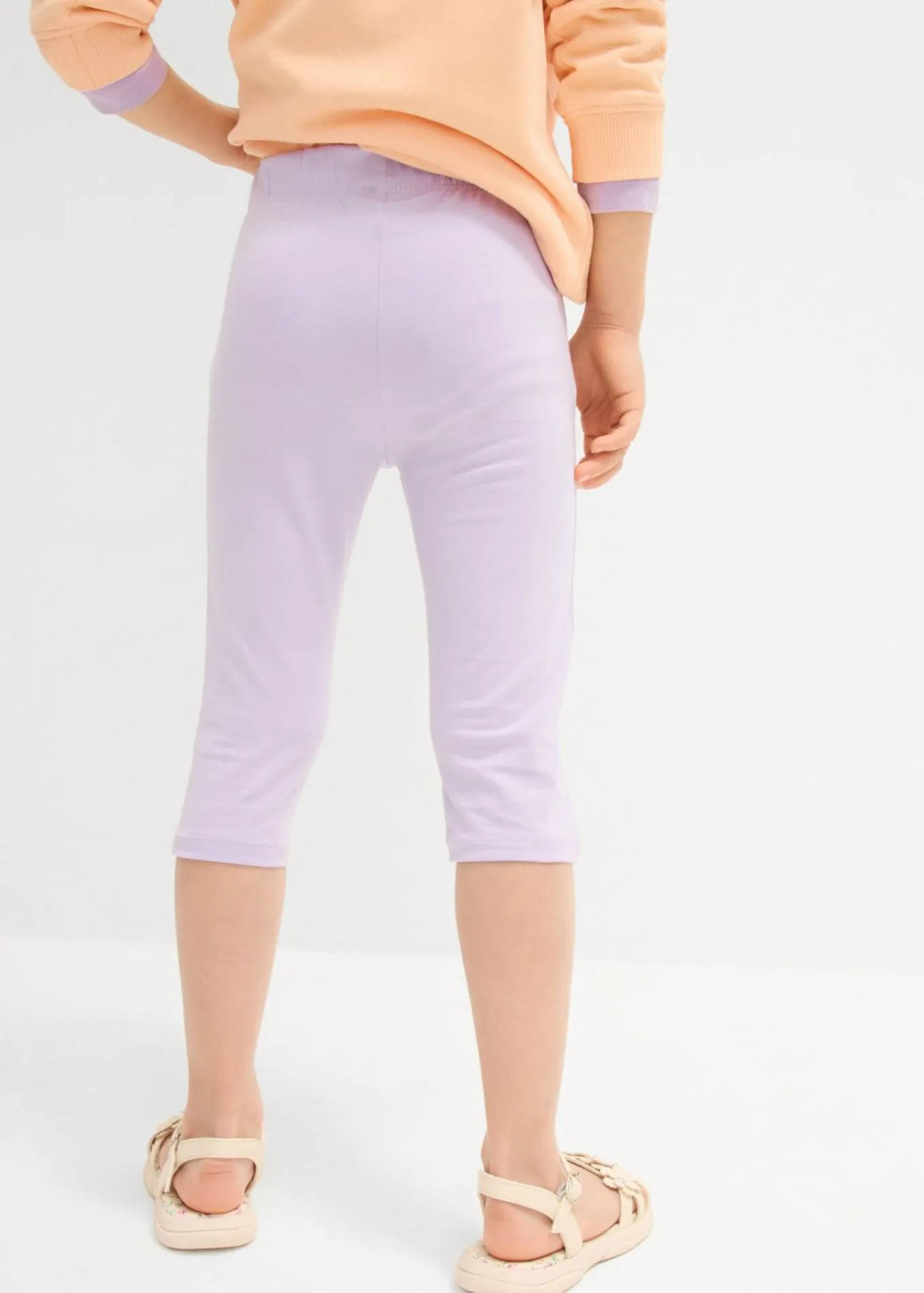 Leggings capri de mezcla de algodón orgánico elástico (2 unidades)