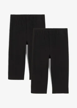 Leggings capri de mezcla de algodón orgánico elástico (2 unidades)