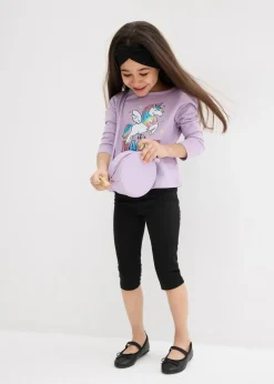 Leggings capri de mezcla de algodón orgánico elástico (2 unidades)