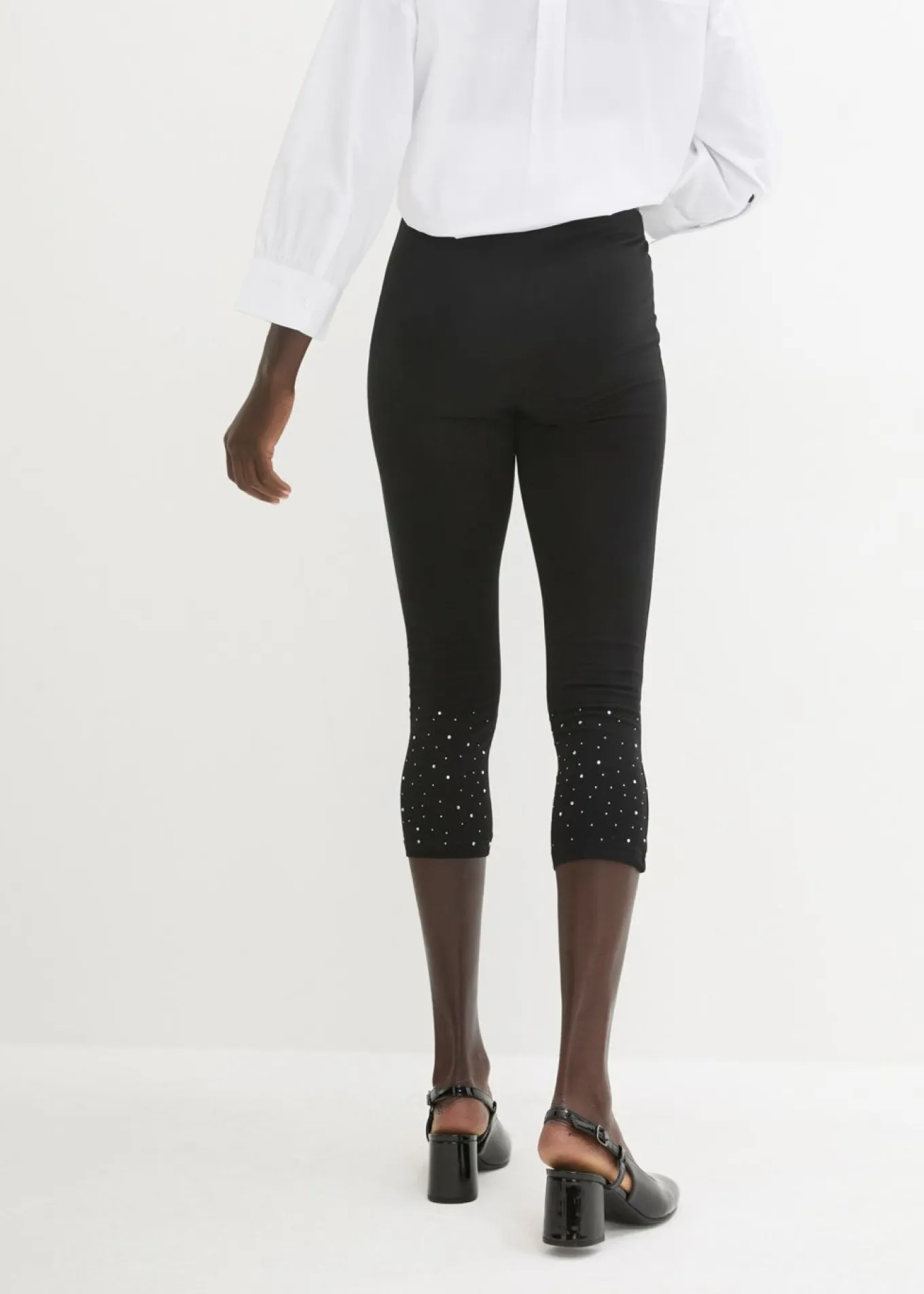 Leggings capri de mezcla de algodón