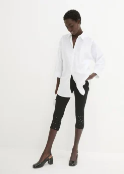 Leggings capri de mezcla de algodón