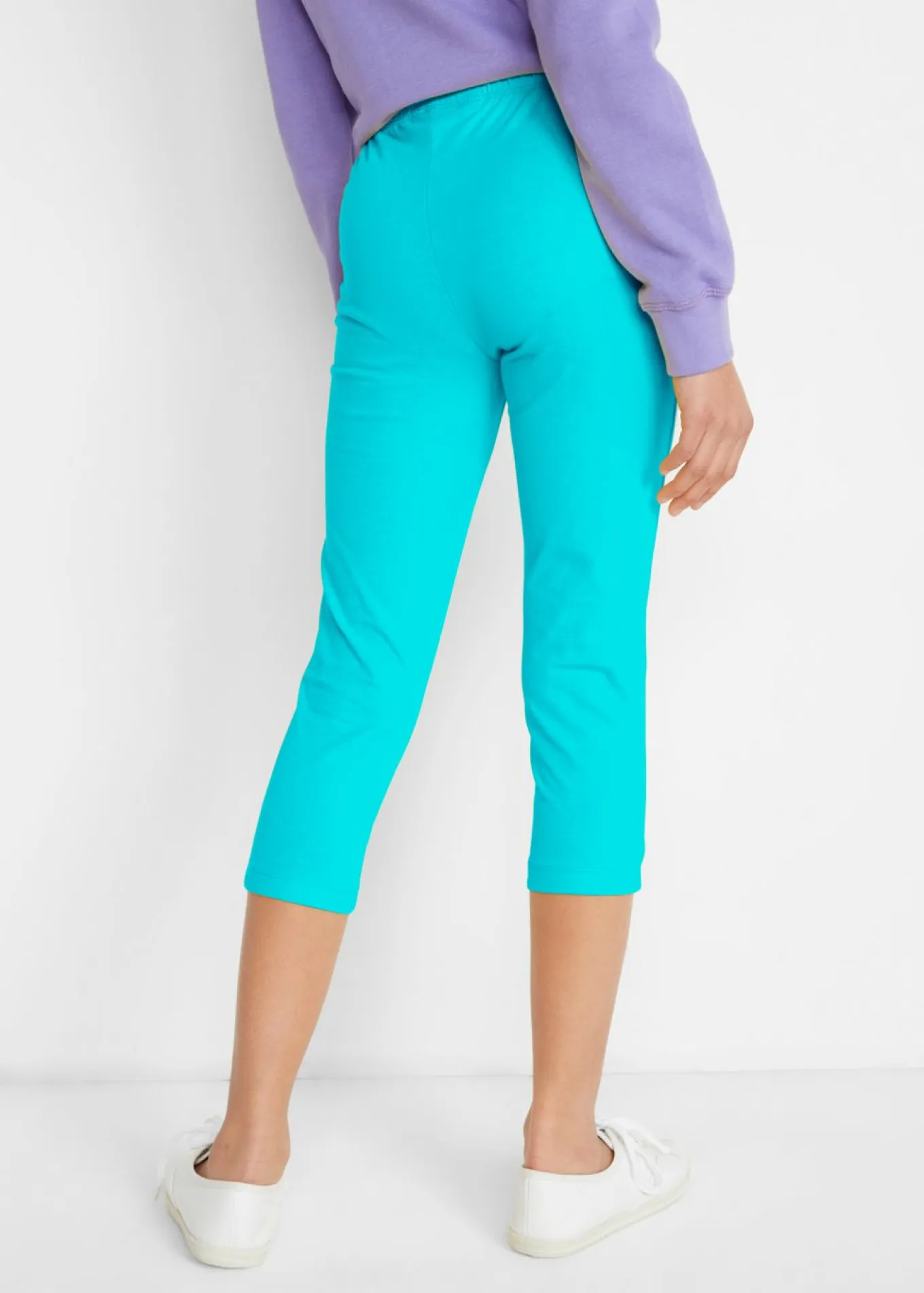 Leggings capri de mezcla de algodón orgánico elástico (2 unidades)