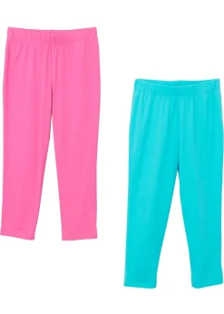 Leggings capri de mezcla de algodón orgánico elástico (2 unidades)