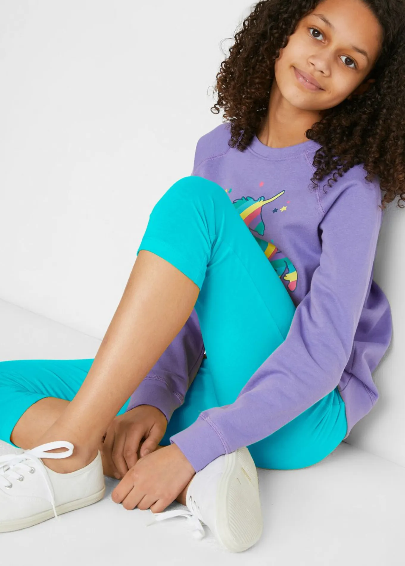 Leggings capri de mezcla de algodón orgánico elástico (2 unidades)