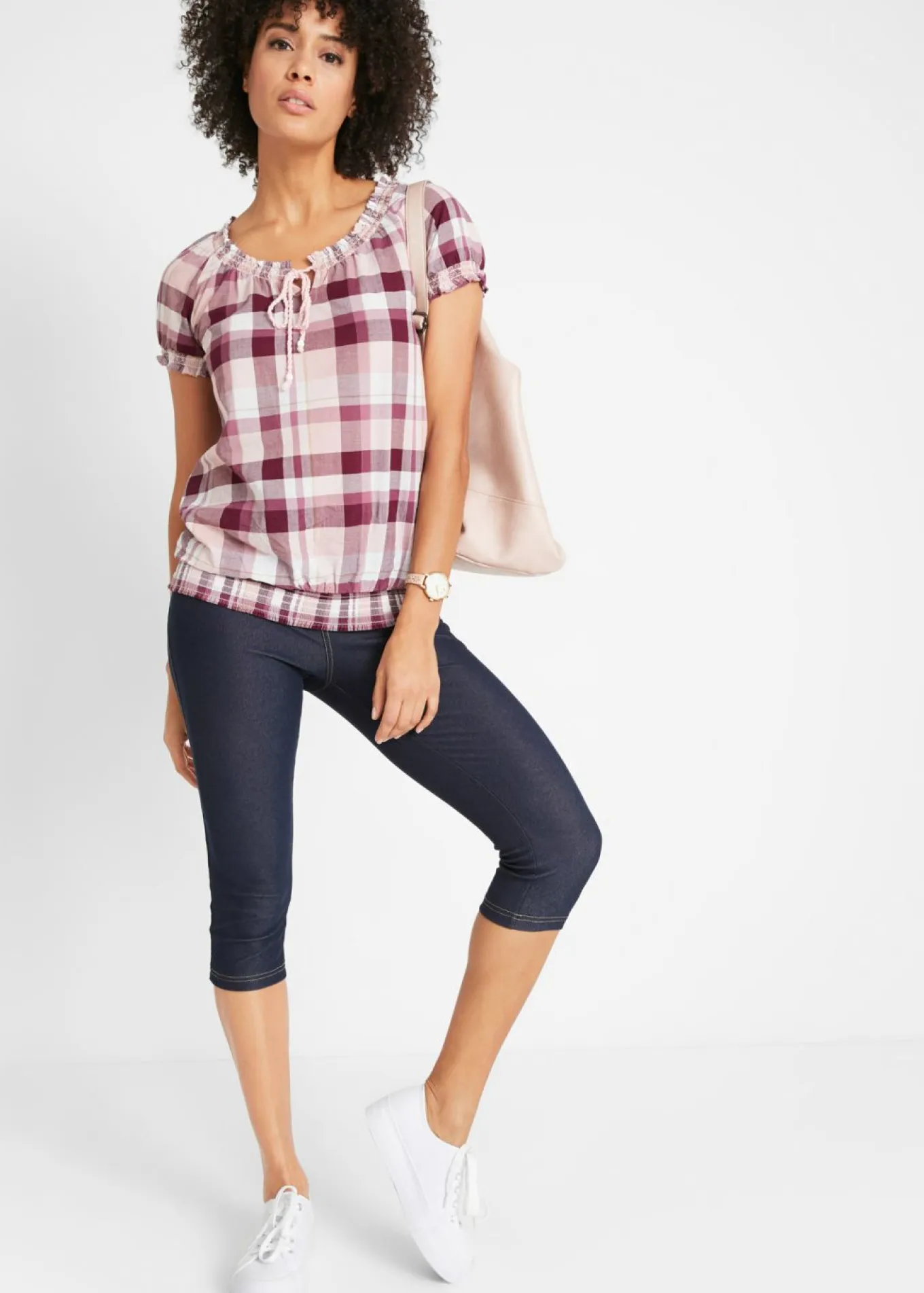 Leggings capri efecto vaquero