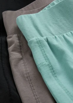 Leggings confeccionados con mezcla de algodón ecológico elástico (3 unidades)