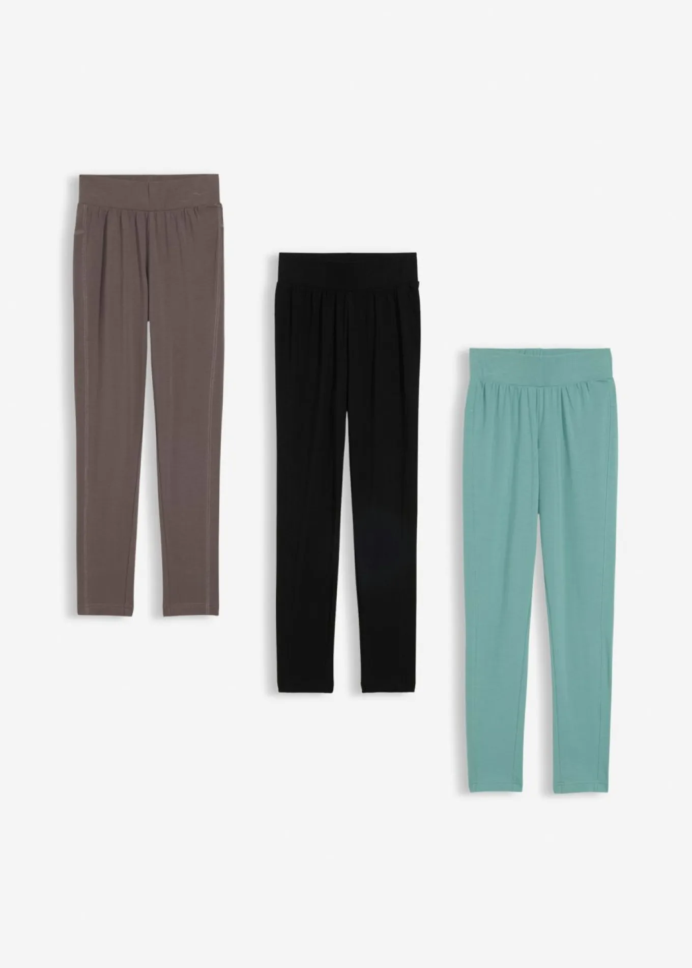 Leggings confeccionados con mezcla de algodón ecológico elástico (3 unidades)