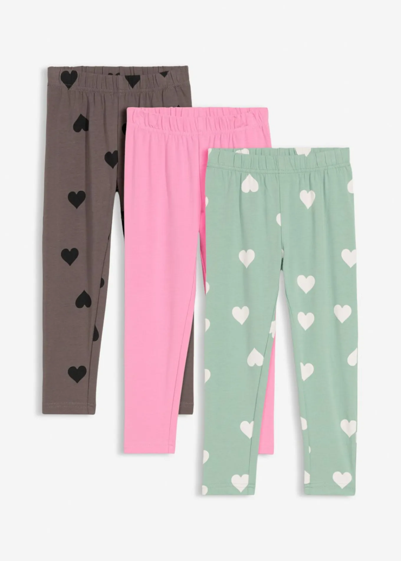 Leggings confeccionados con mezcla de algodón ecológico elástico (3 unidades)