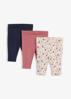 Leggings de algodón orgánico puro (3 unidades)