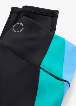 Leggings deportivos cómodos de material de secado rápido en colores en contraste