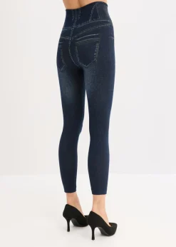Leggings tipo medias, moldeadores, en look vaquero