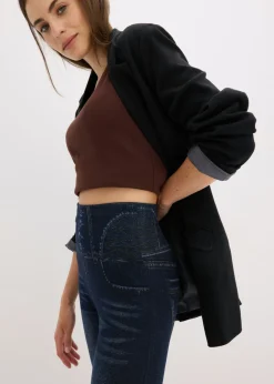 Leggings tipo medias, moldeadores, en look vaquero