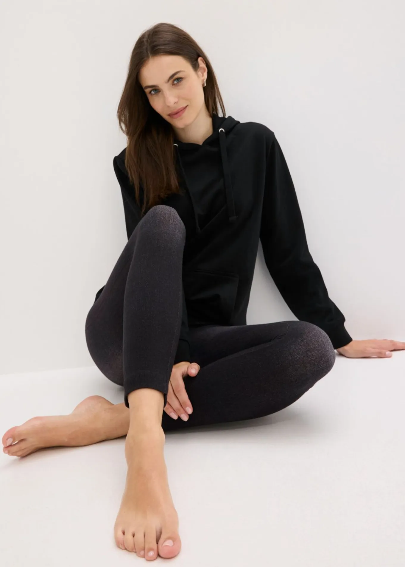 Leggings tipo medias, moldeadores, en look vaquero