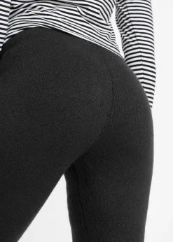 Leggings térmico con terminaciones en canalé