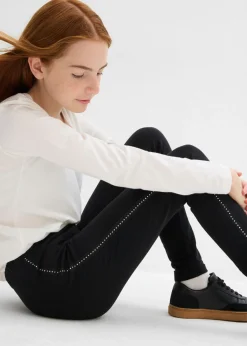 Leggings térmicos con banda de tachuelas
