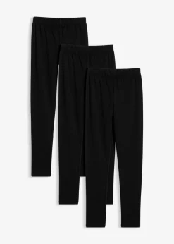 Leggings térmicos de mezcla de algodón elástico (3 unidades)